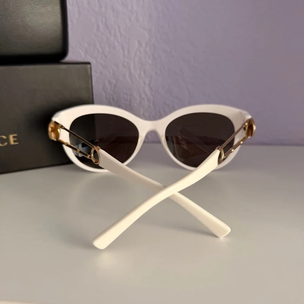 New! Versace White Sunglasses Mod.4389 314/3, Authentic